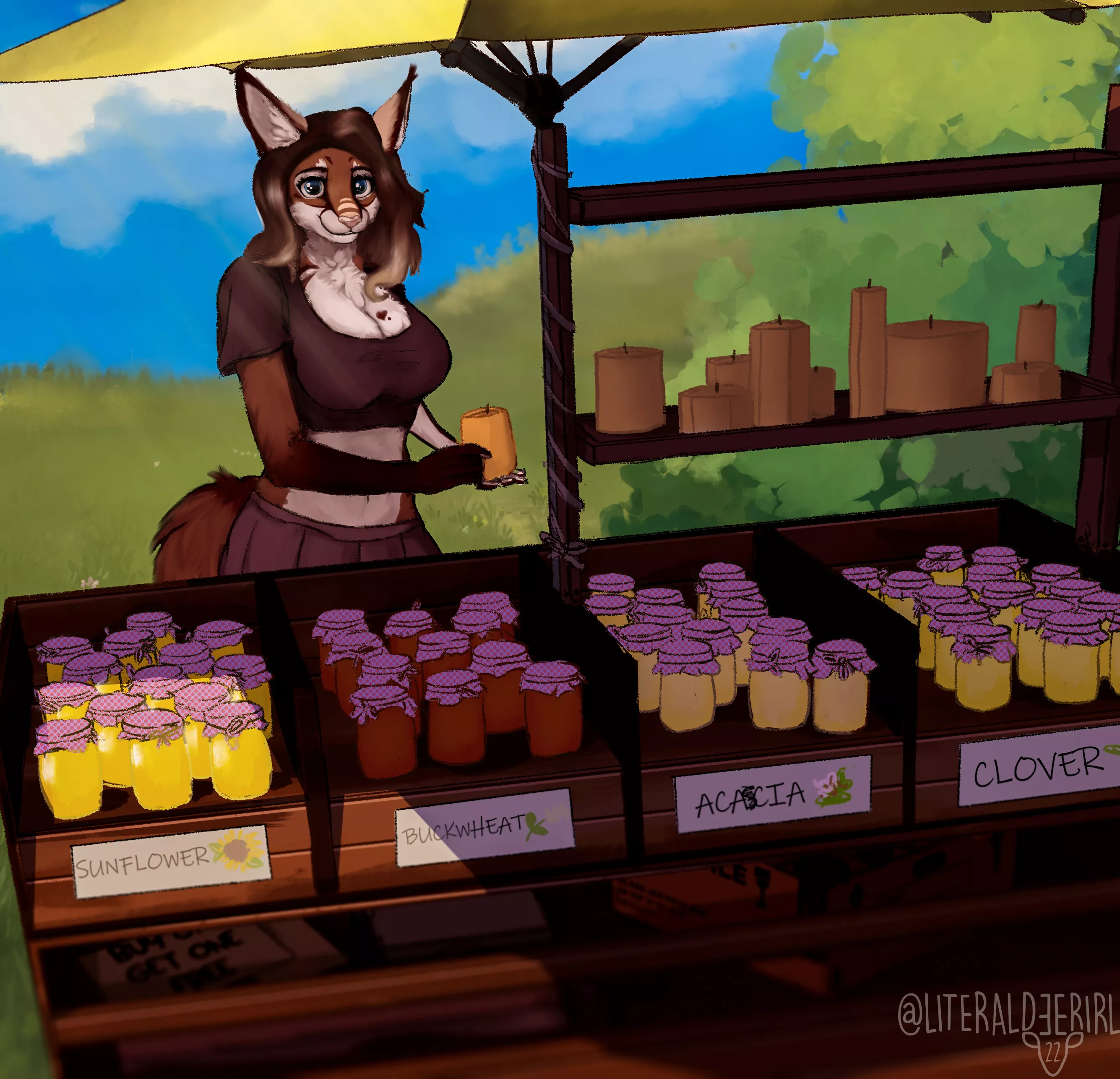 Beekeeper's stand [OC @LiteralDeerIRL]