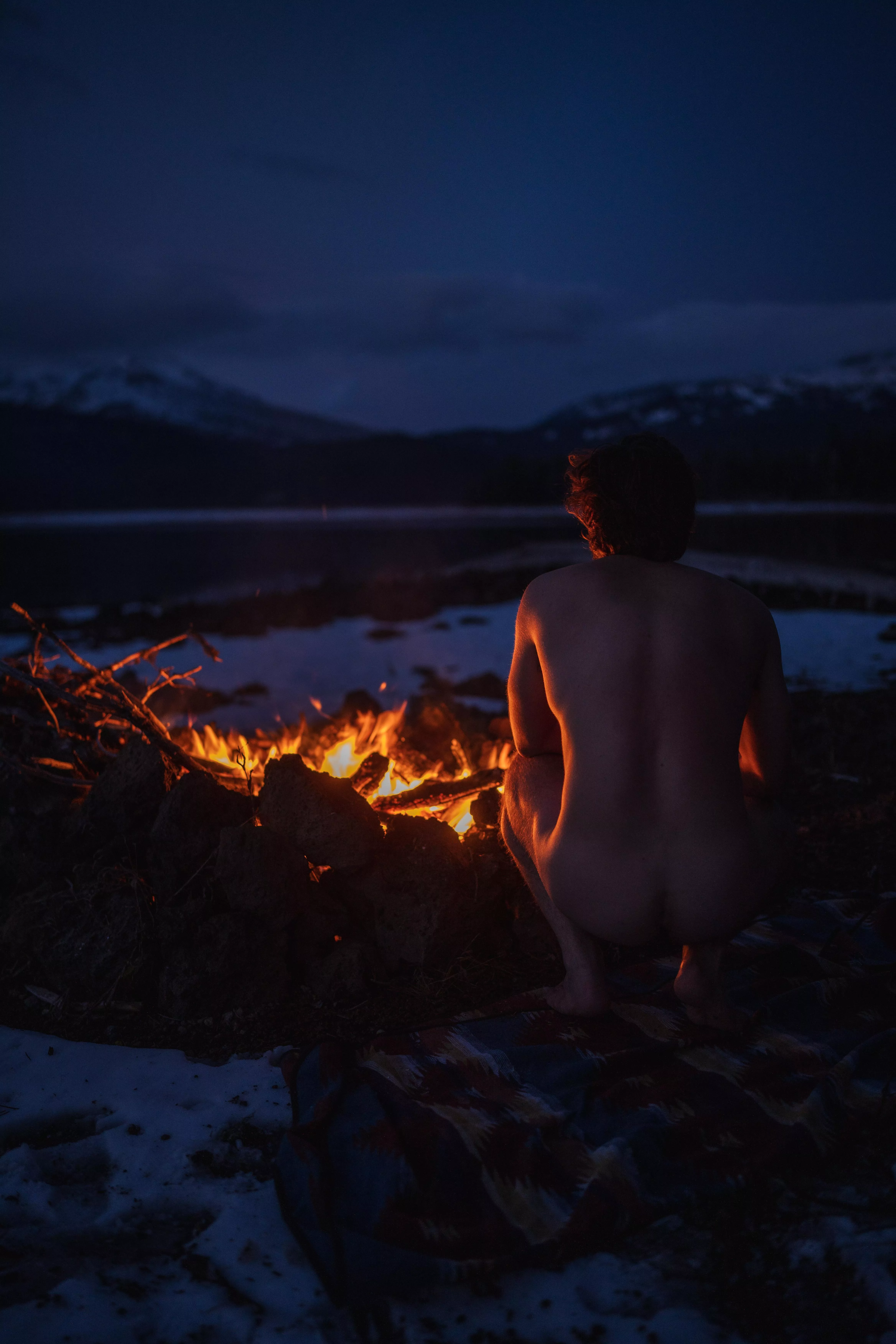 Chilly but warm next to the fire