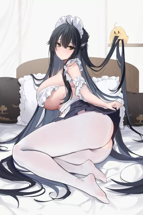 Cute maid will do anything for her job