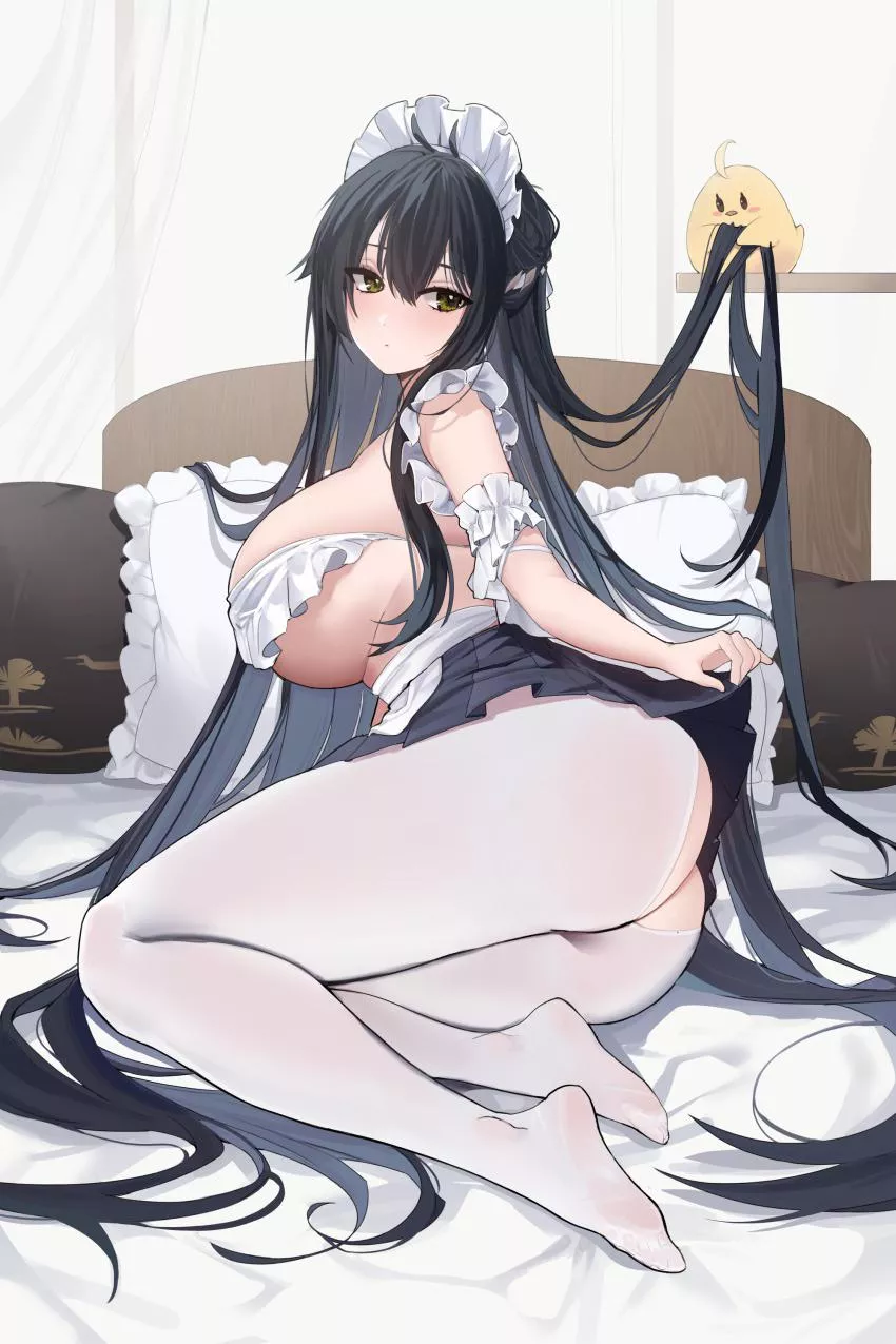 Cute maid will do anything for her job