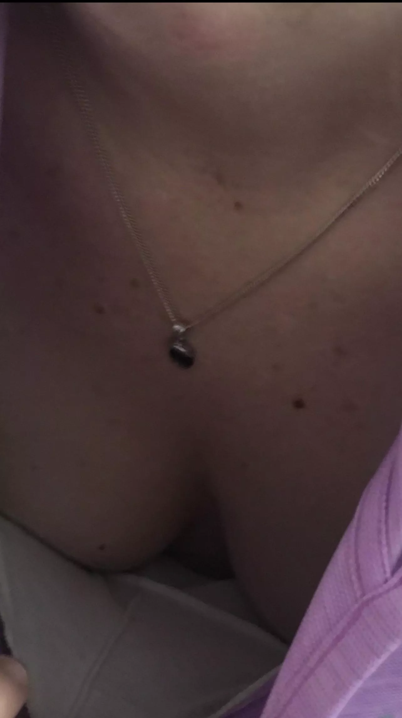 Down blouse. Who wants to see more