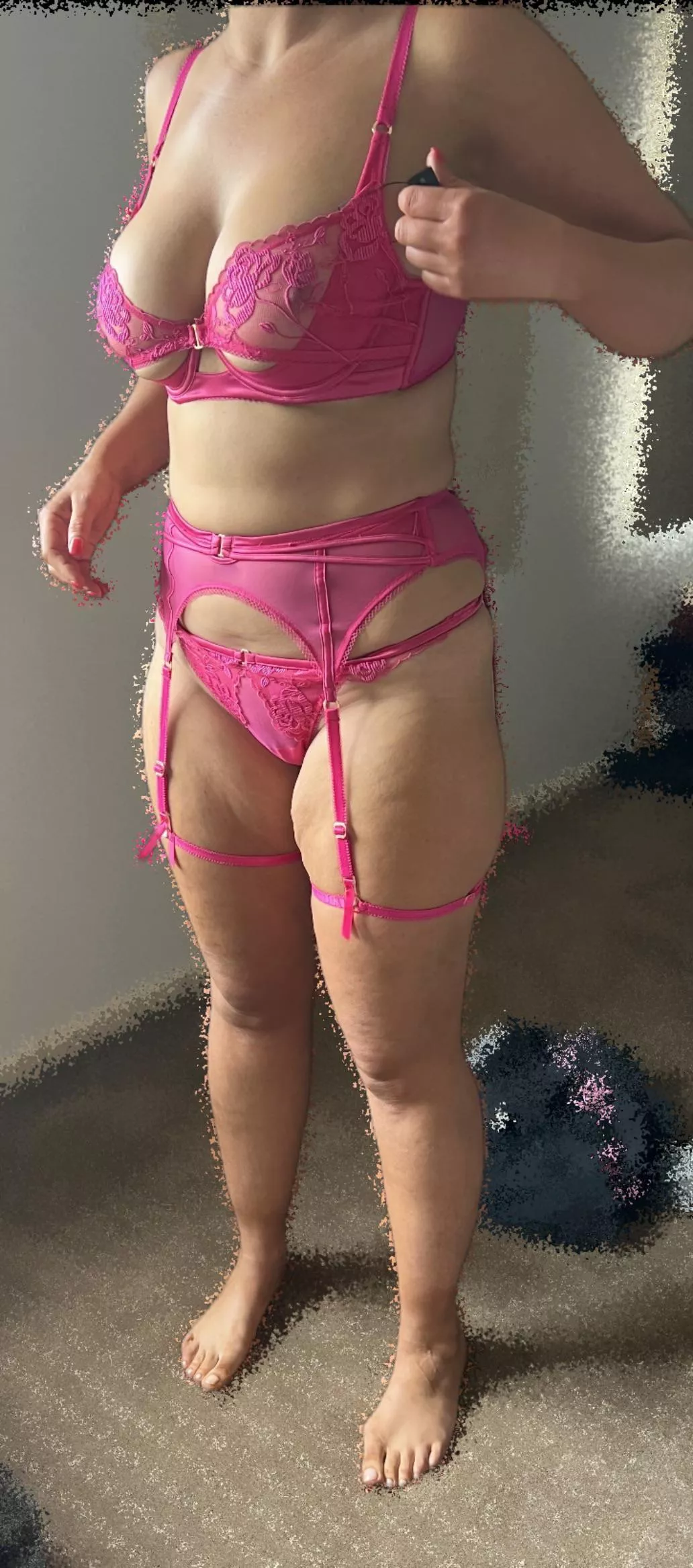 [F] trying on new underwear for Hubby 🤭.