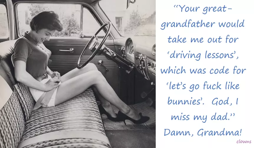 [F/D] Grandma, tell me about those good old days.