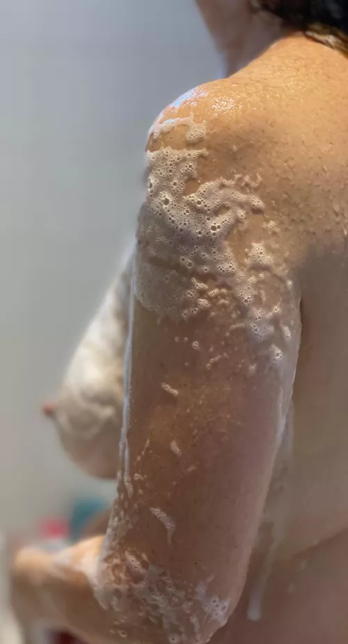 Getting clean before heading out for the night.