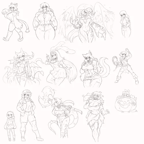 halloween sketches (@Sheepepp)