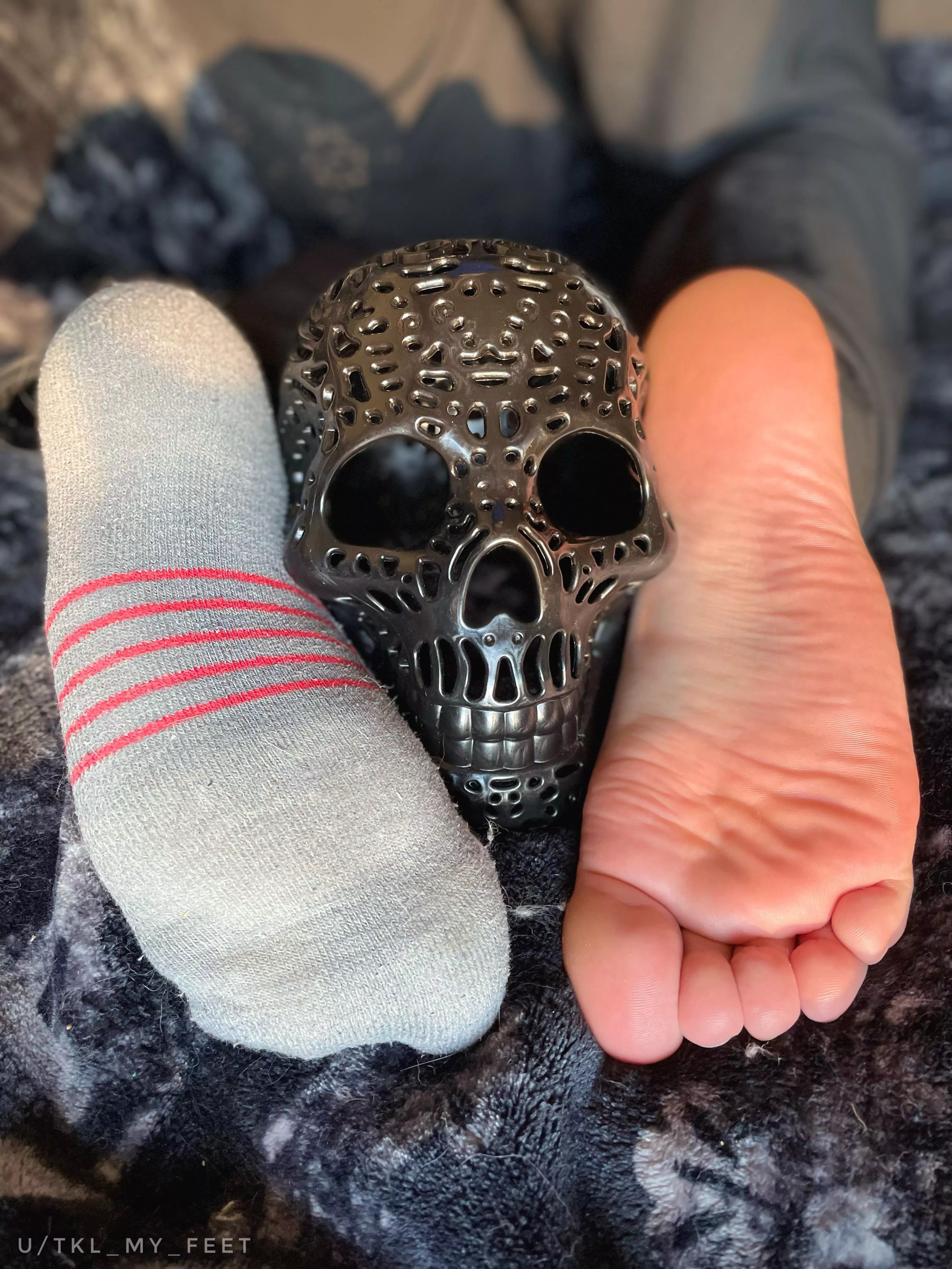 Help me slip my socks off.