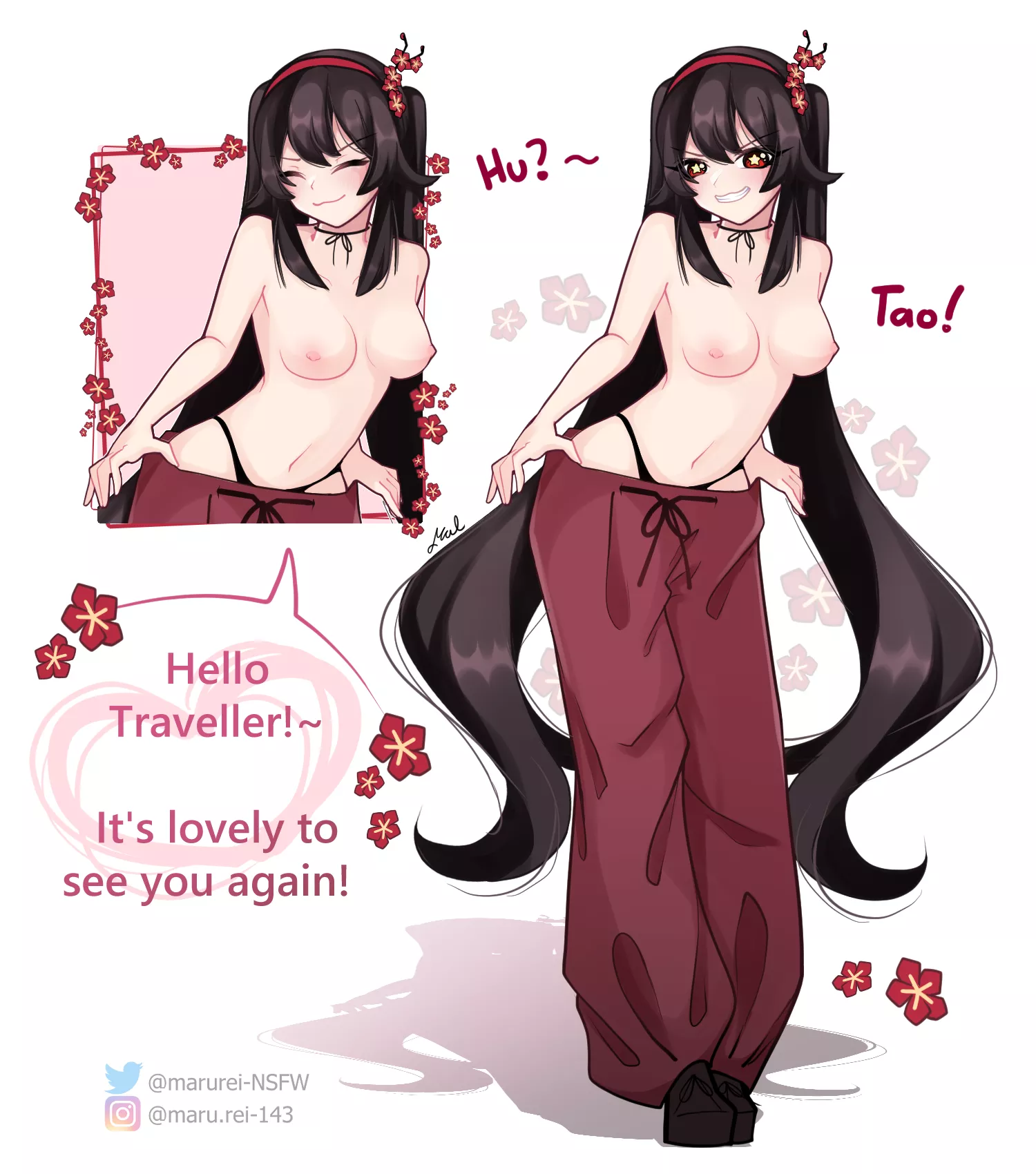 Hu Tao [Genshin Impact] (marurei)