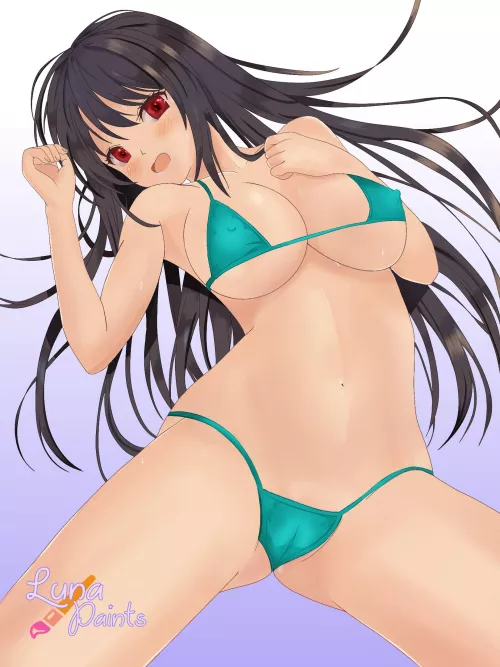 I mostly paint celebs and pornstars, but I like painting anime as well. Art by me [original] no bikini version coming soon.