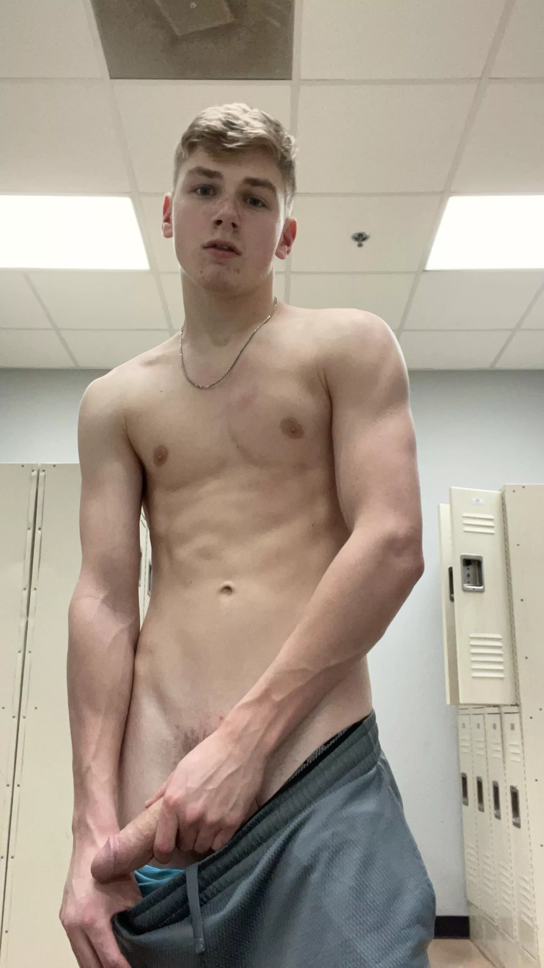 I need a spot in the gym… would you take my massive cock as a return favor?