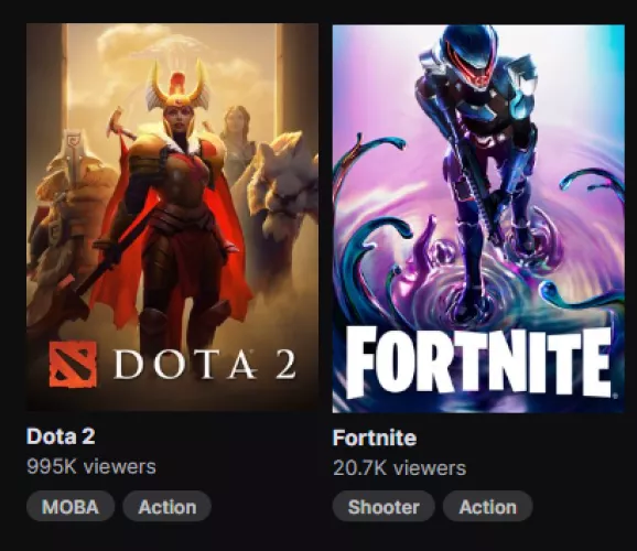 I think Dota 2 is doing pretty fine on Twitch durring tournament (some dead game for comparison) Media