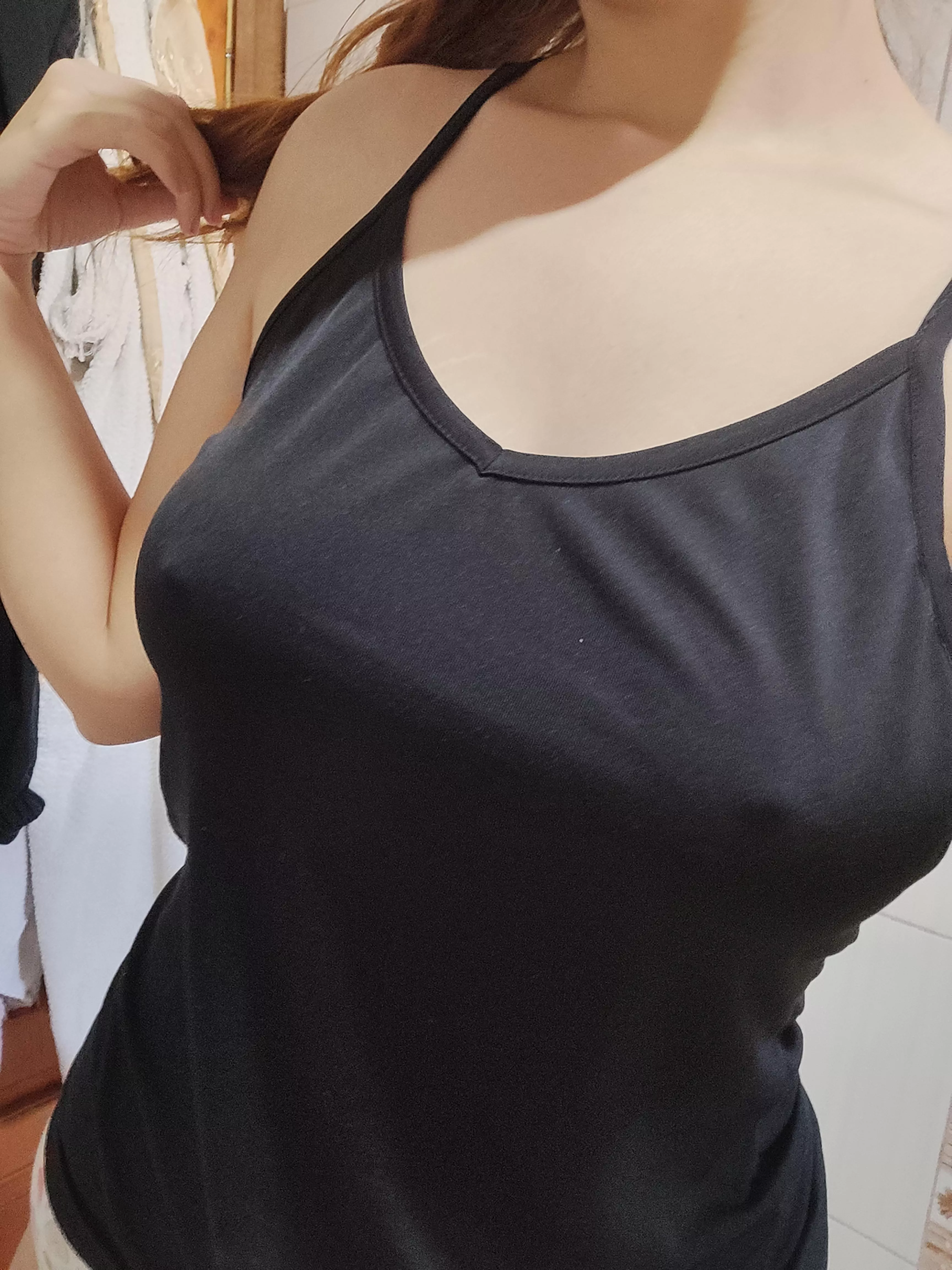 i tried to hide them with wearing black. do i successed?