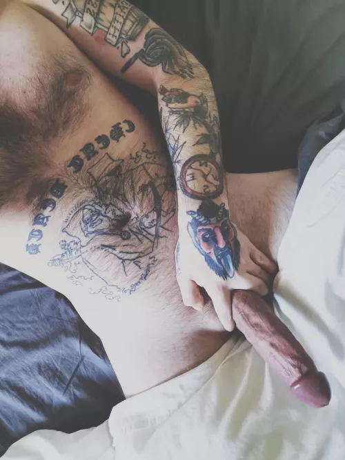 I want your spit/cum dripping down this cock 💦