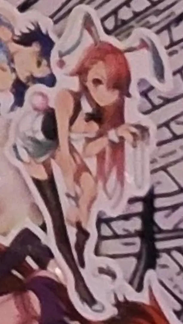 LF color source: red hair, maid dress, bunny cosplay