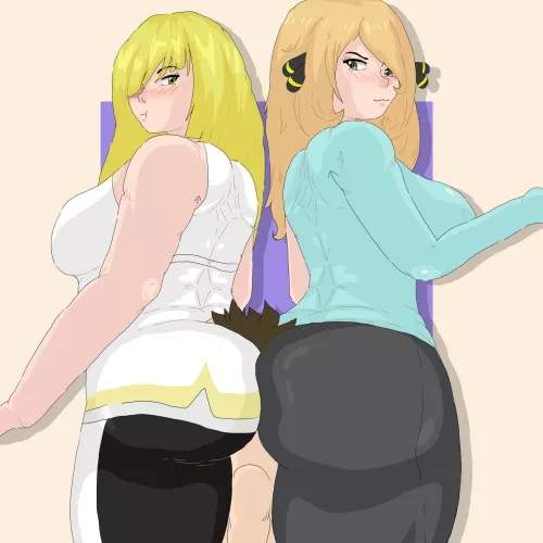 Lusamine And Cynthia Double Smothering (ArtworkEp) [Pokemon]