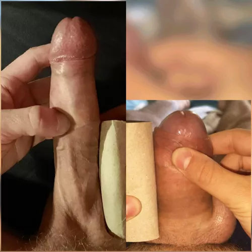 Me vs. another redditor compared 😁 Mine's double in lenght