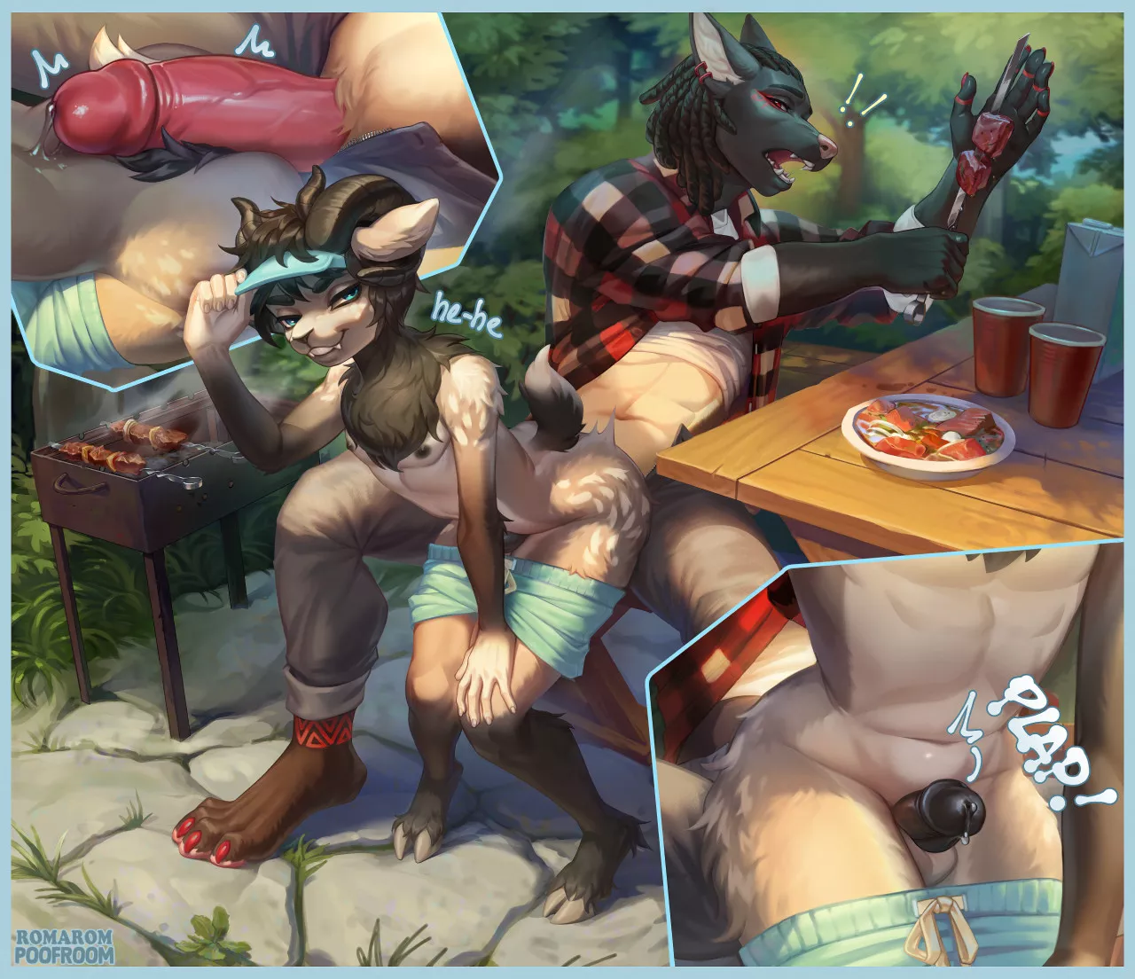 Meat is eager to get roasted (Poof-poof)