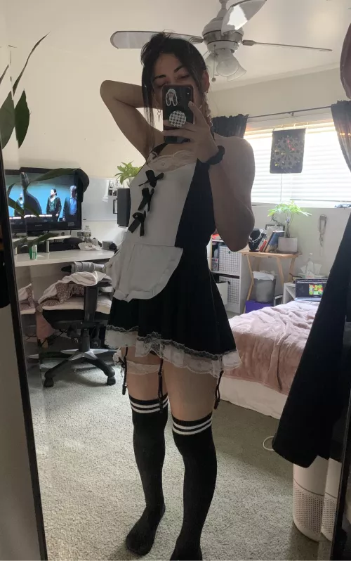 My femboy uniform 🤍🖤