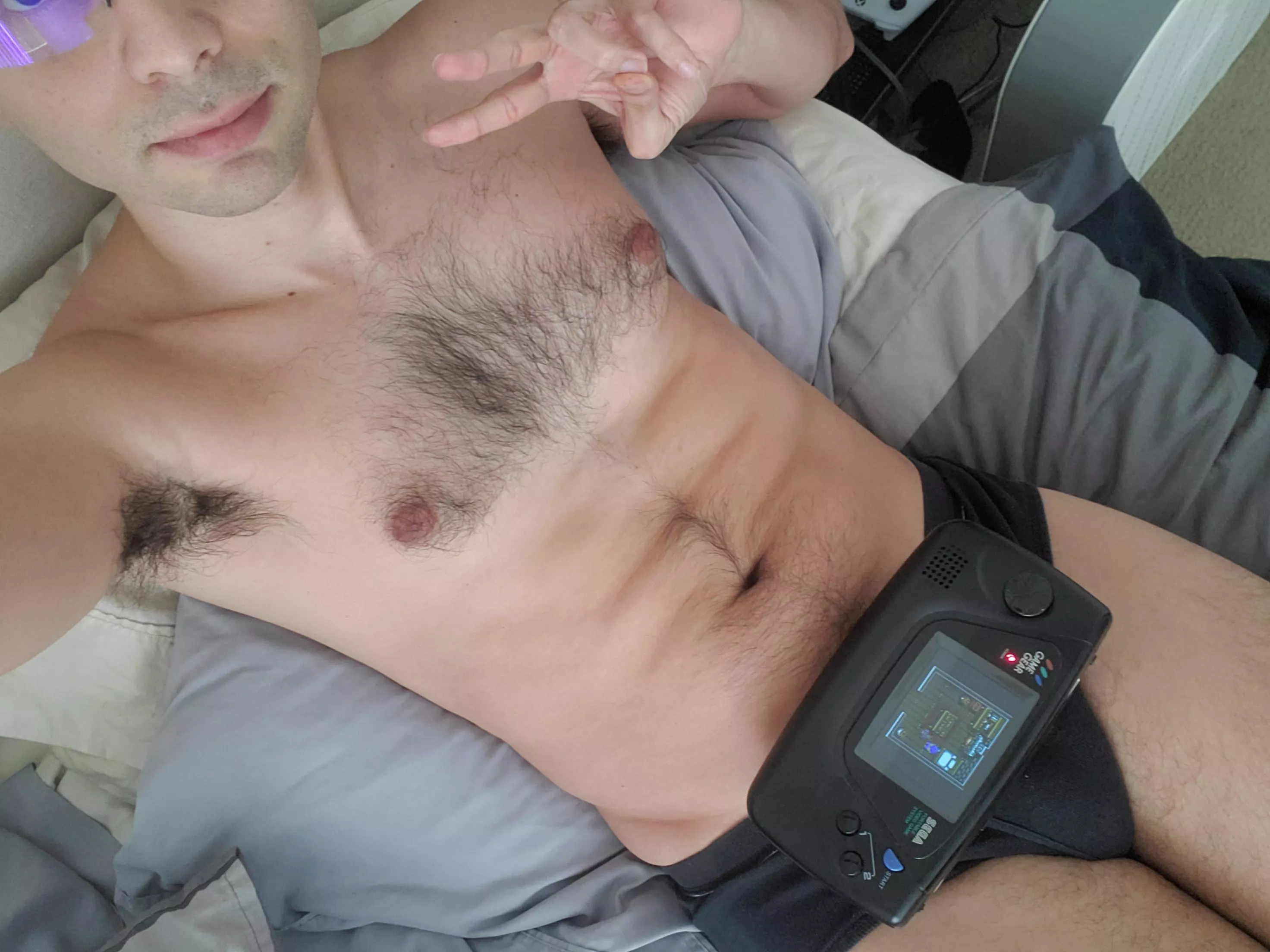 My SEGA Game Gear matches my black undies very nicely!