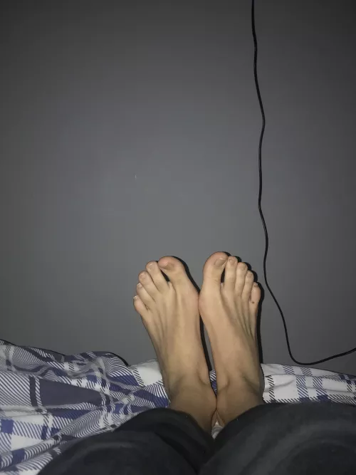 My toes are cold warm them up for me