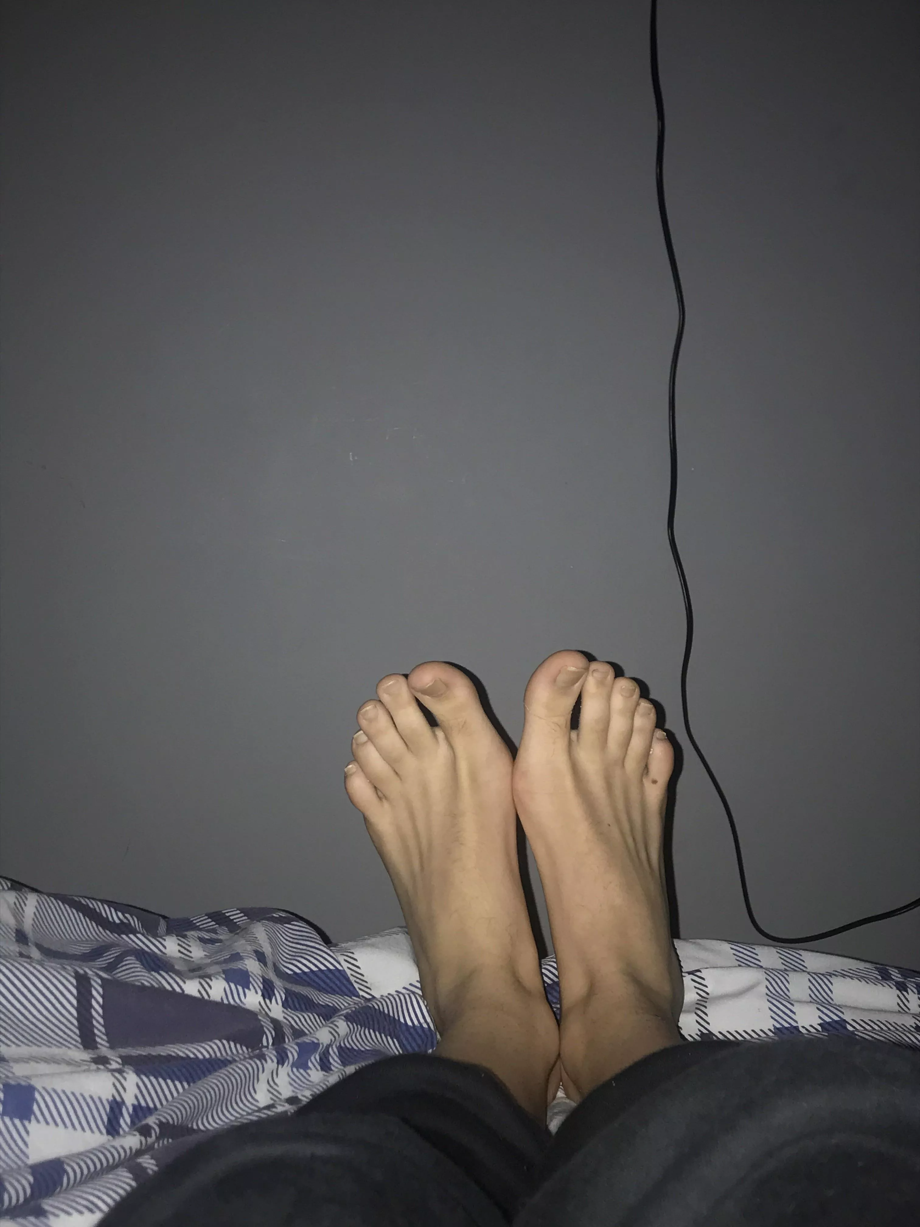 My toes are cold warm them up for me