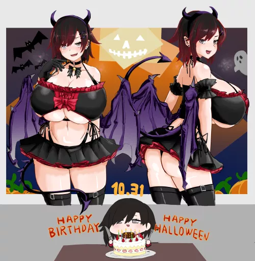 [ODAKUBARA] halloween devi ruby and birthday cake