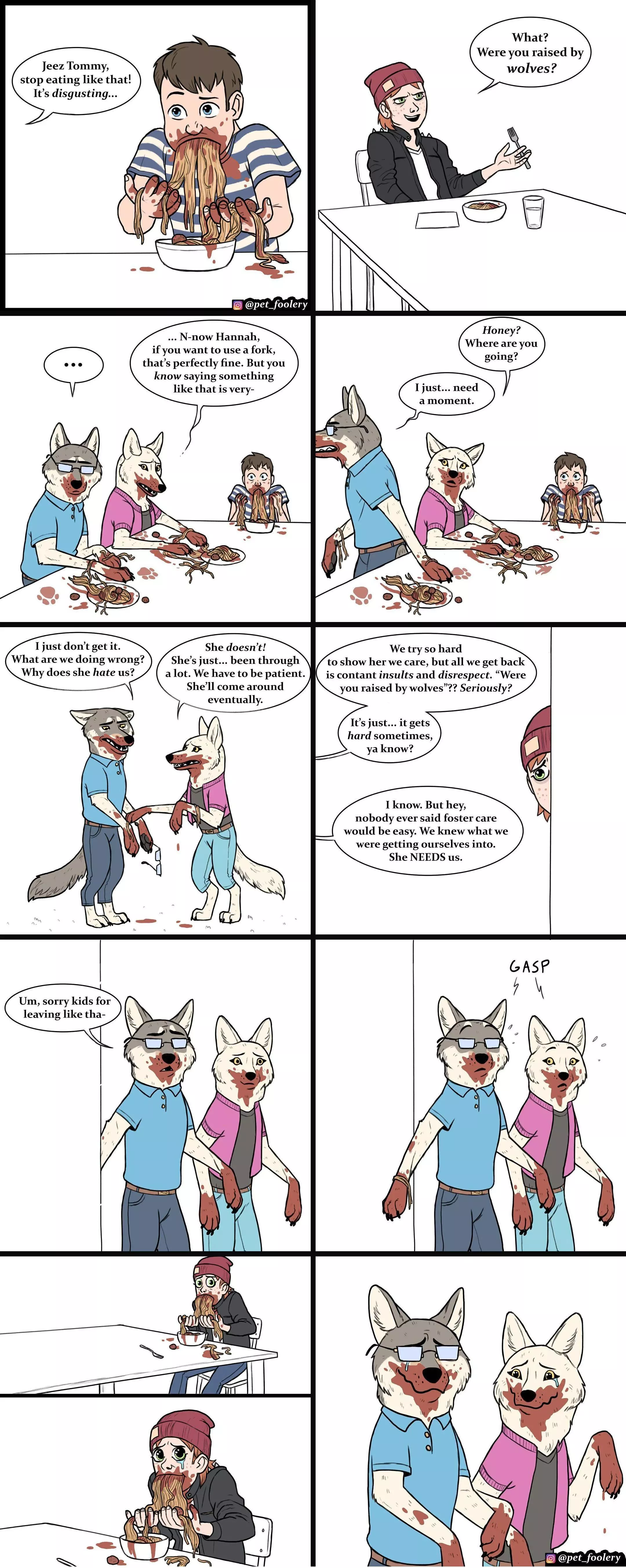 Raised by wolves - By @pet_foolery