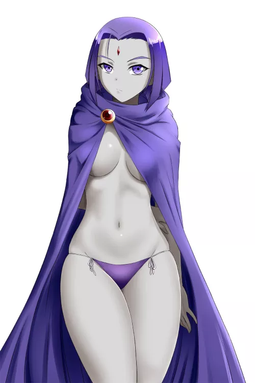 Raven Topless Under Her Cloak (Kimmy77) [DC]
