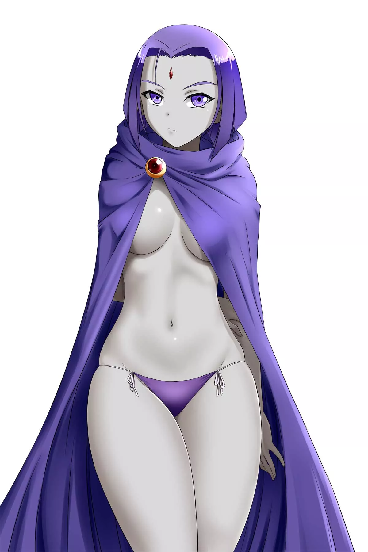 Raven Topless Under Her Cloak (Kimmy77) [DC]