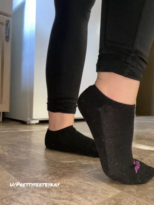 Sweaty black socks
