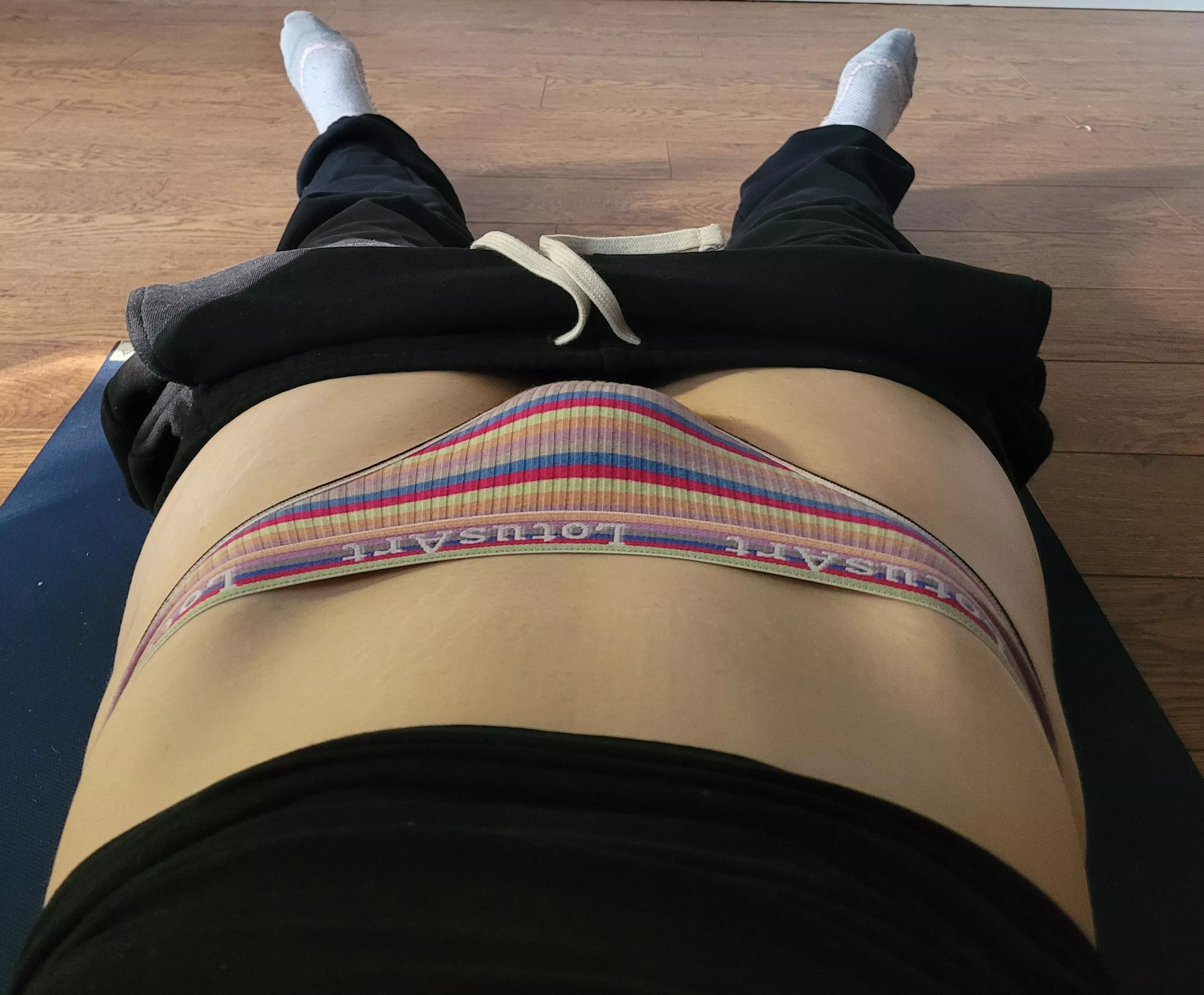 The panties really can't hide how big it is :)