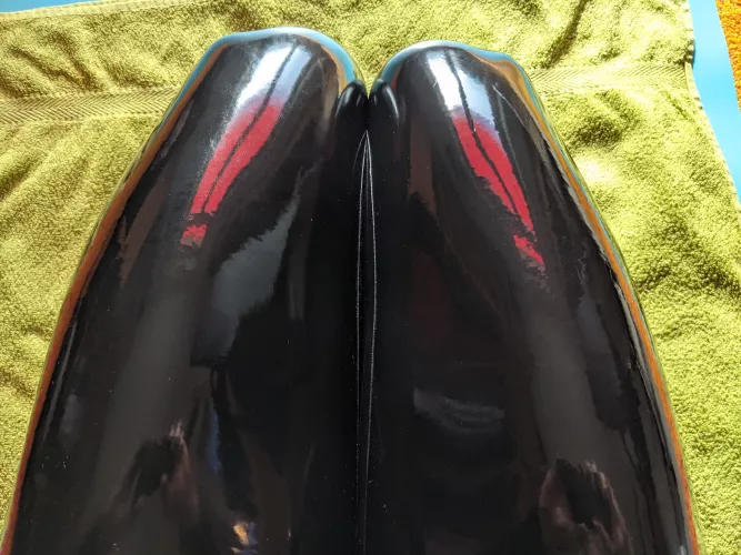 The warmth of the autumn sun on latex feels amazing