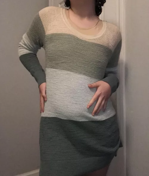 this sweater is big enough to be a mini-dress and i love it <3
