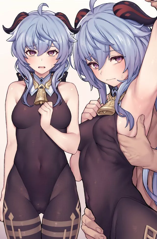 Touching Ganyu's Booba