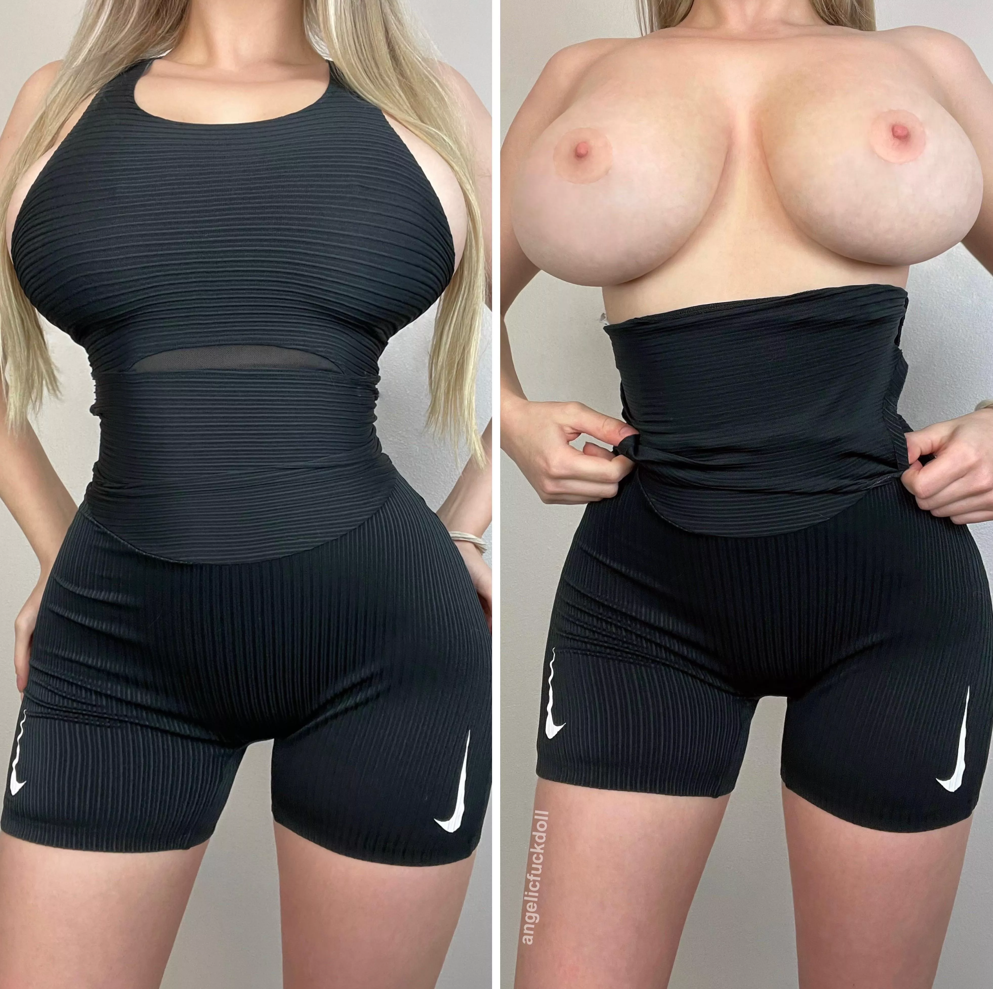 wanted to show you my boobs before I go workout 😋