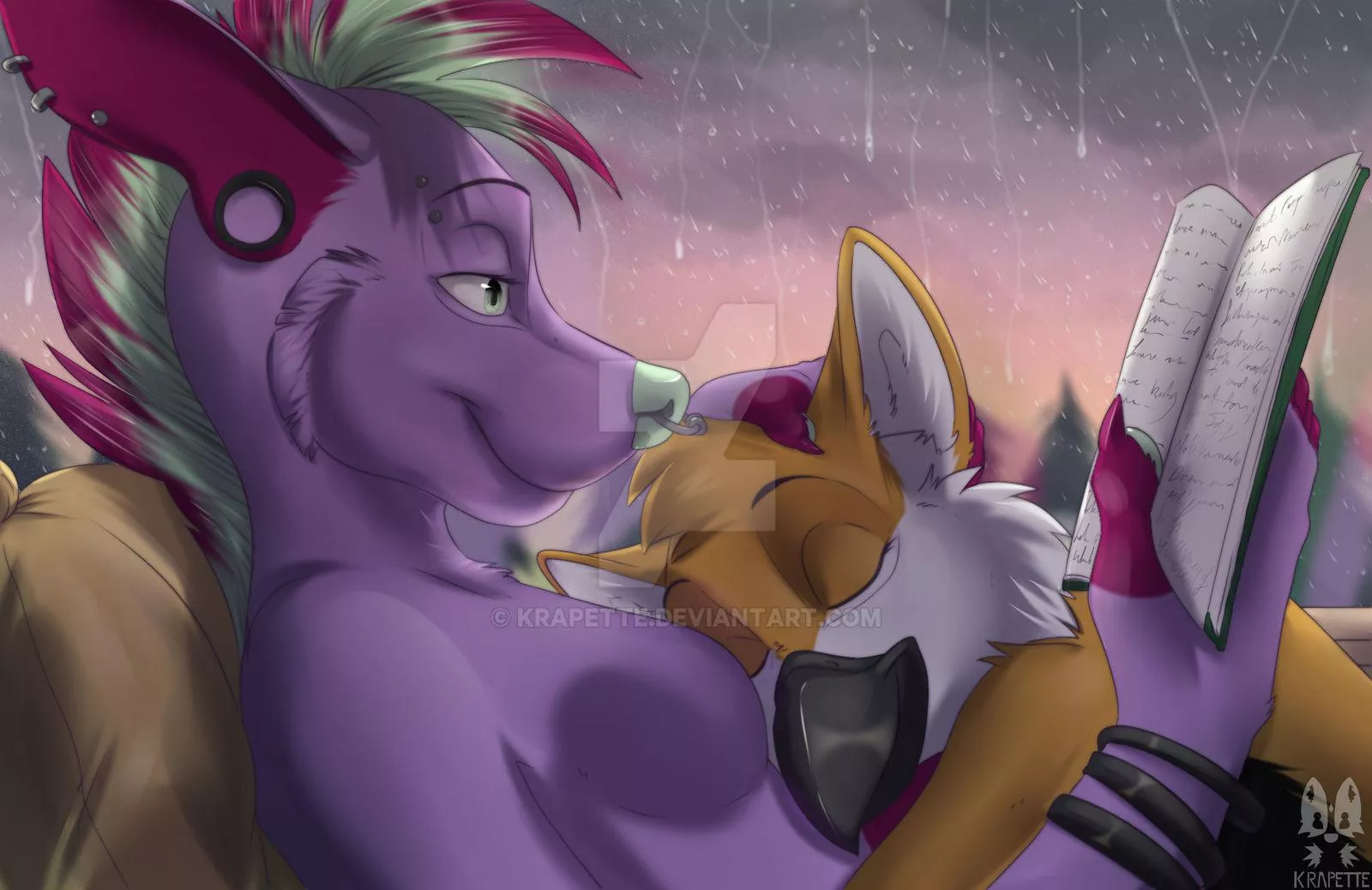 Warm evening inside [COMMISSION] (by Krapette)