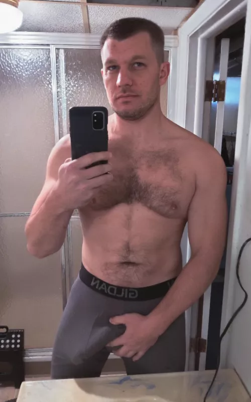 when the long boxer briefs don't help hide anything ;) (m)