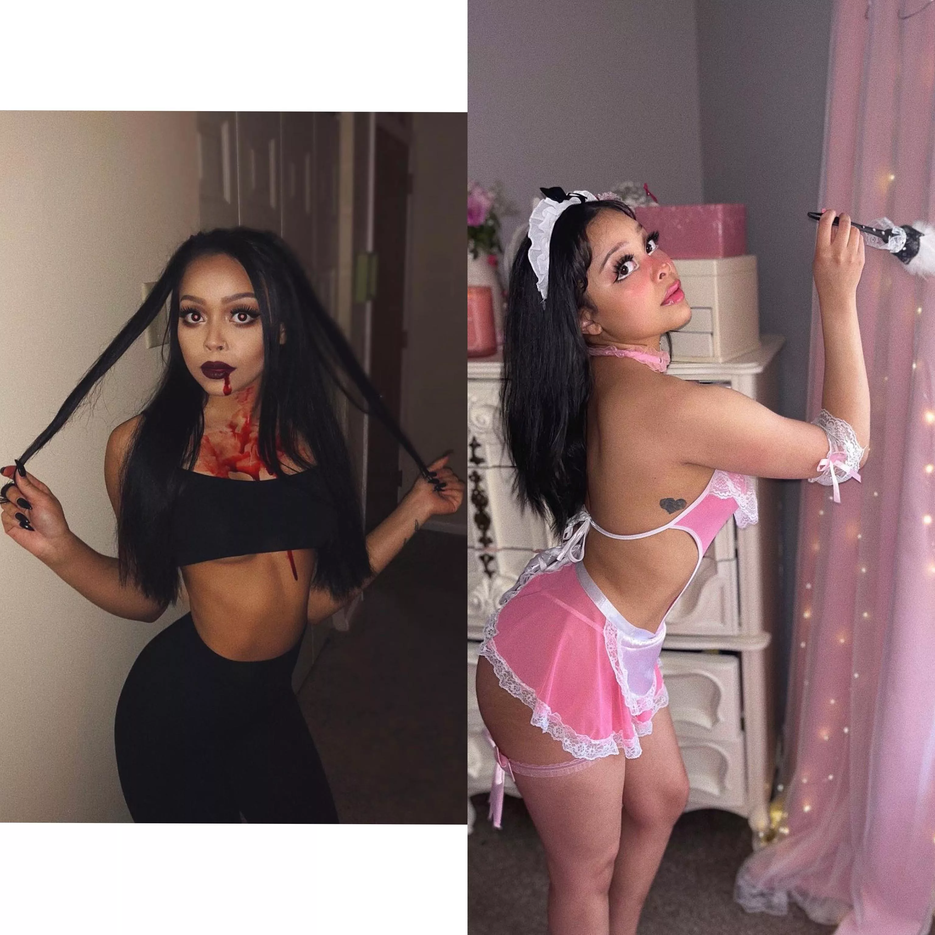 A couple halloweens ago vs. now!