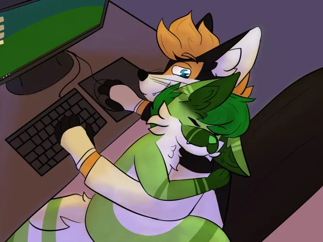 A little clingy, but that's okay :3 (art by me)