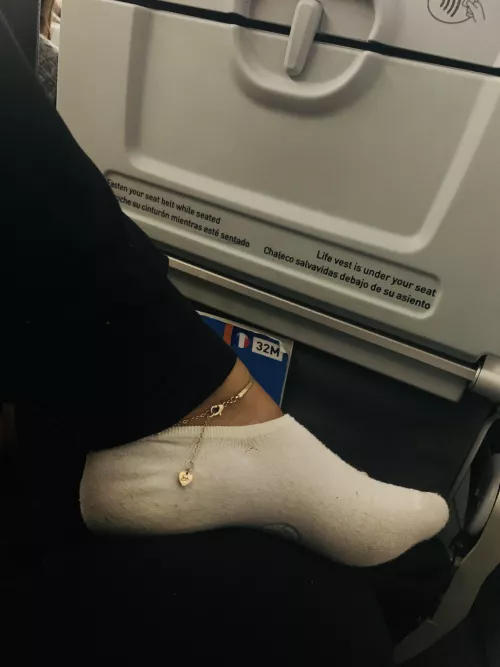 Airplane mode. Think the traveler next to me noticed? ✈️🤭🧦