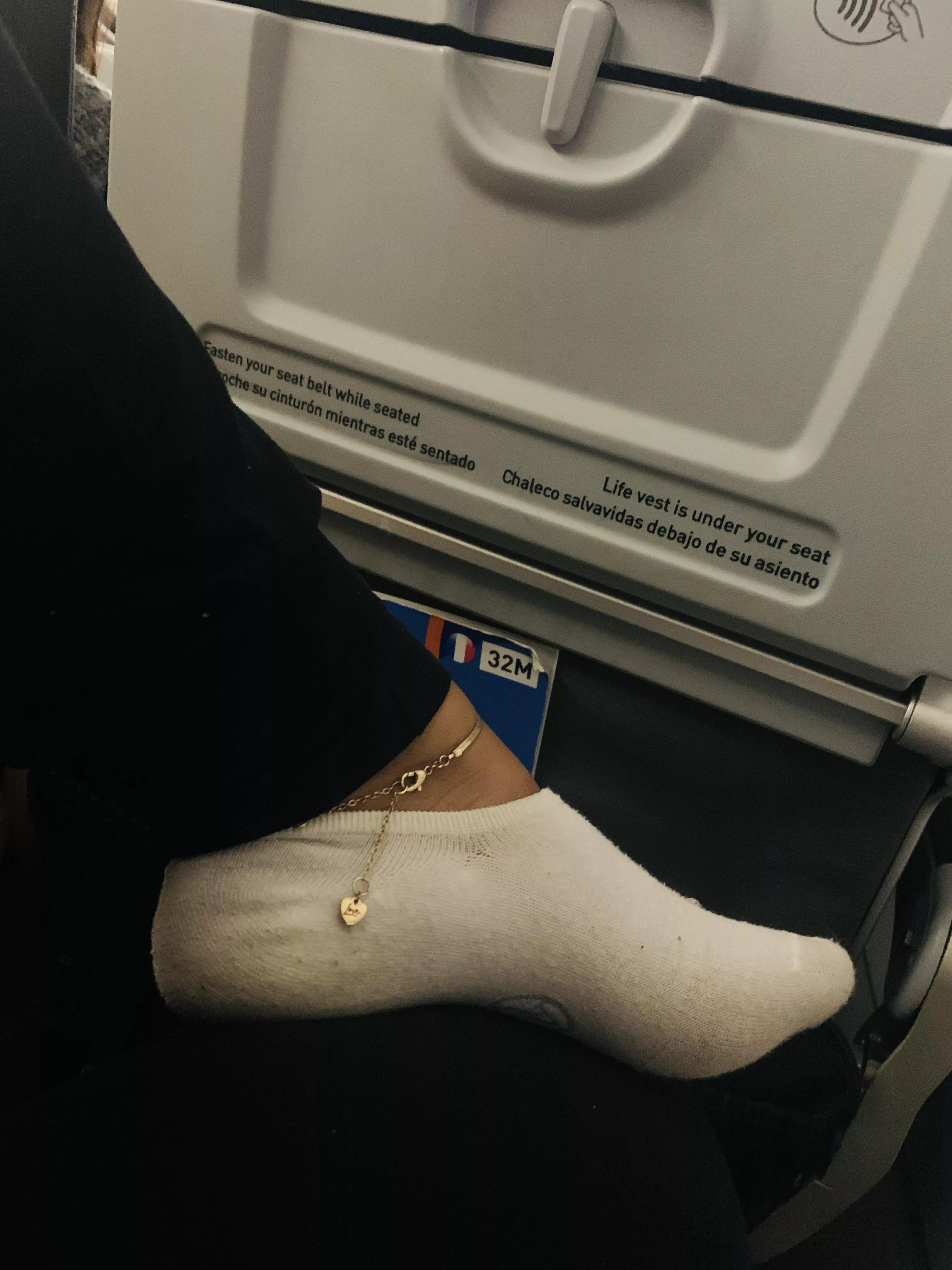 Airplane mode. Think the traveler next to me noticed? ✈️🤭🧦