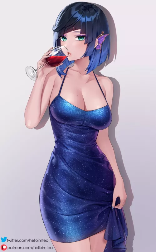 Blue dress [Genshin Impact]