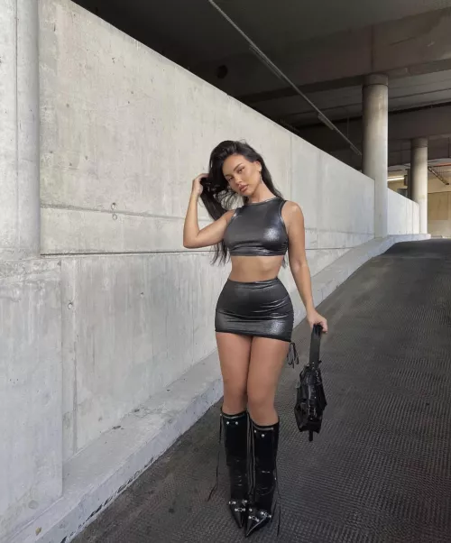 Boots and silver clothes