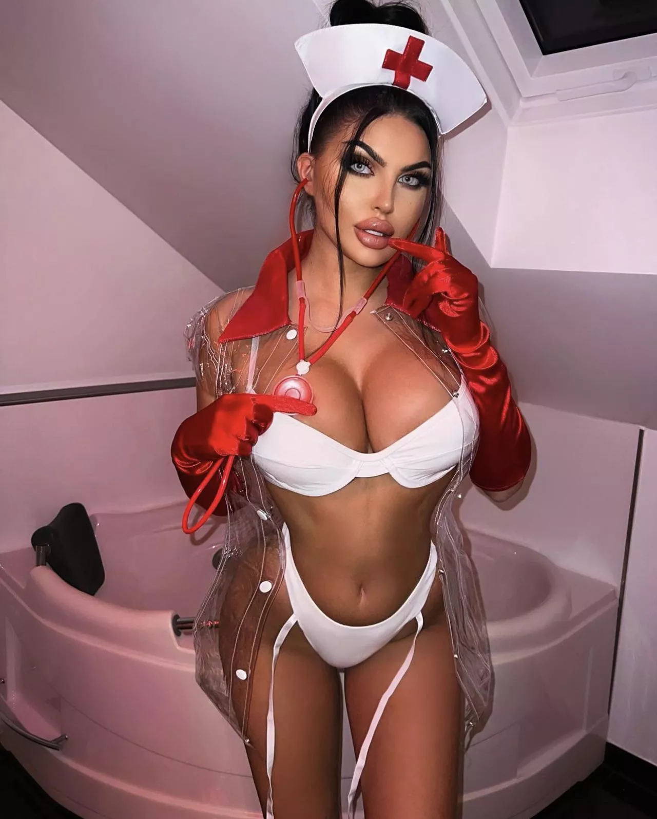 Enhanced Halloween bimbo
