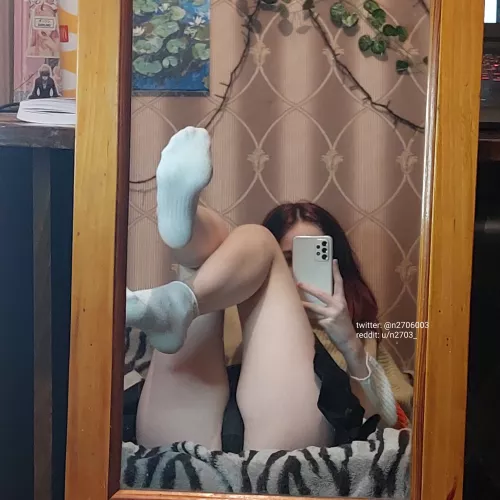 Feeling cute with white ankle socks