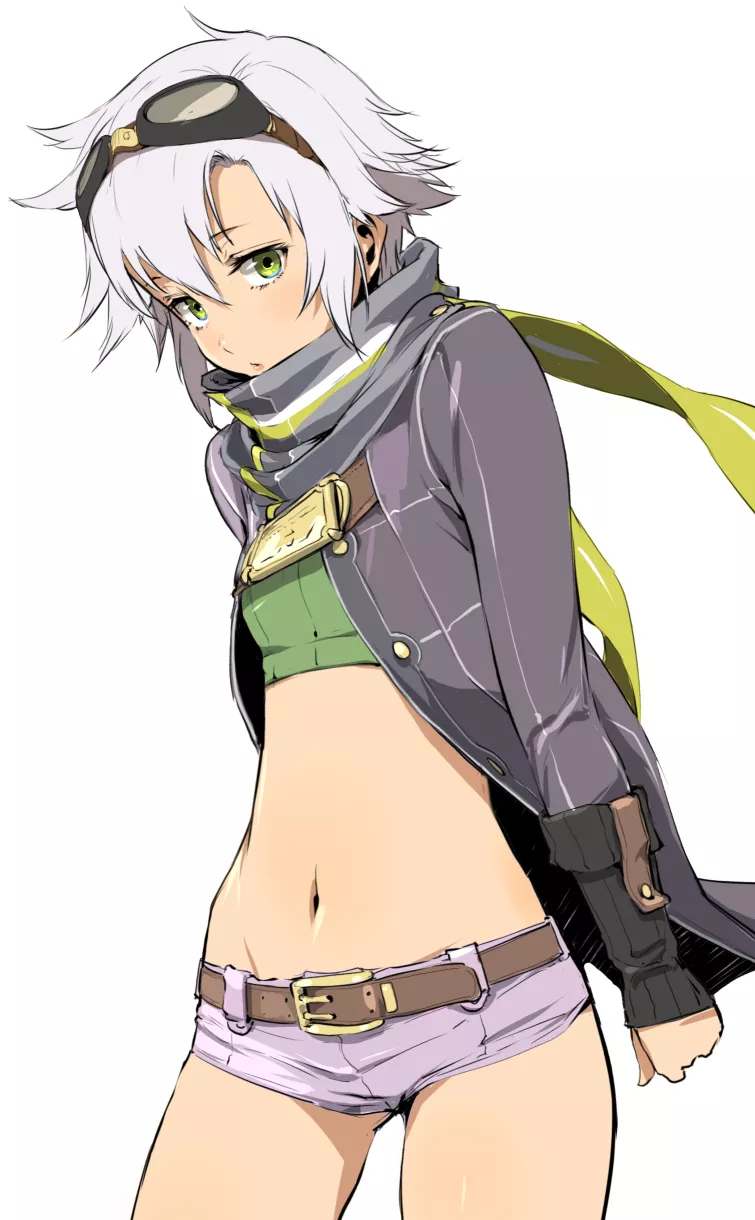 Fie Claussell expose midriff and in short shorts (Enami Katsumi) [Trails of cold steel]