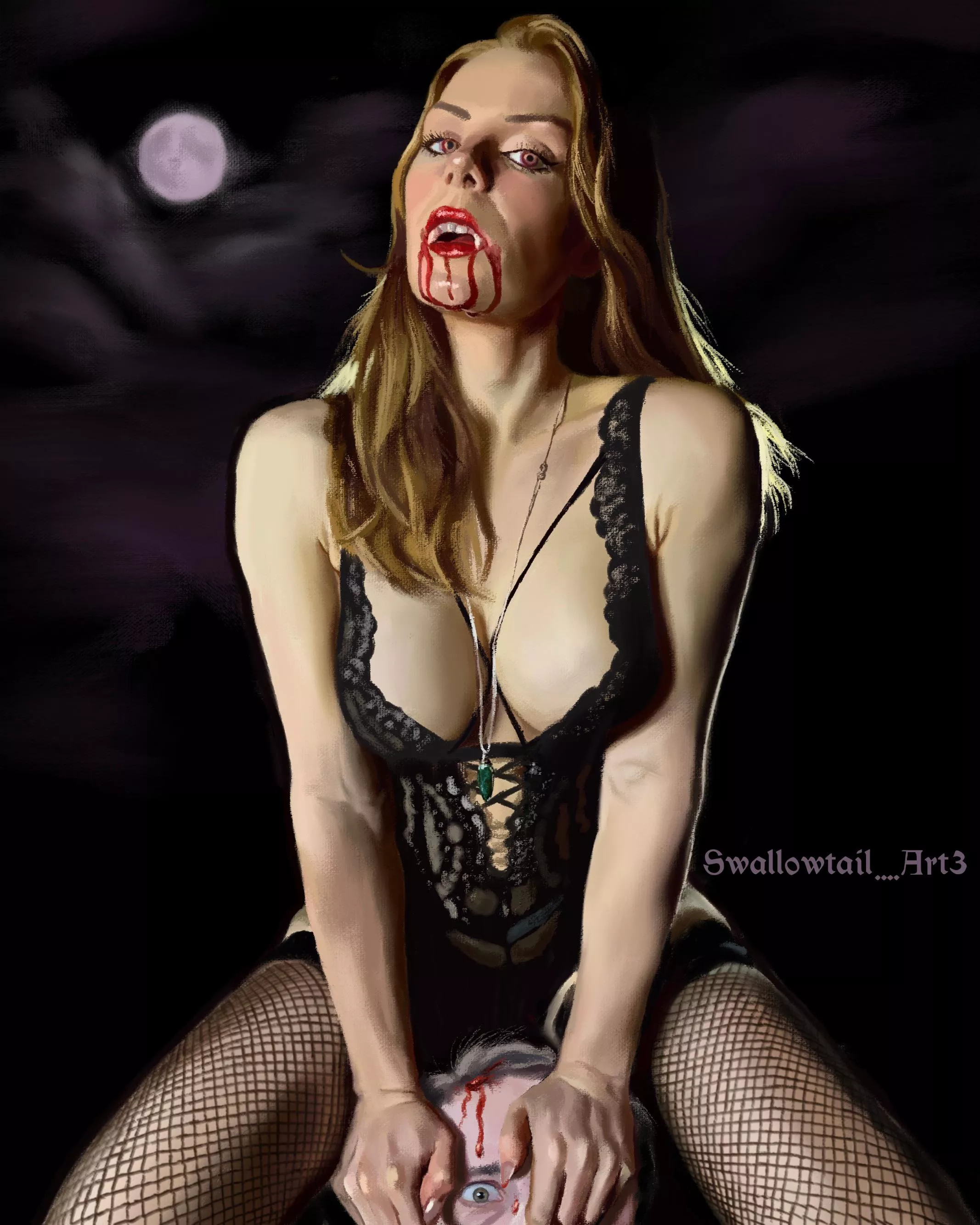 Happy Halloween 🎃! Digital art by me. Muse: Your Ivory Fox.