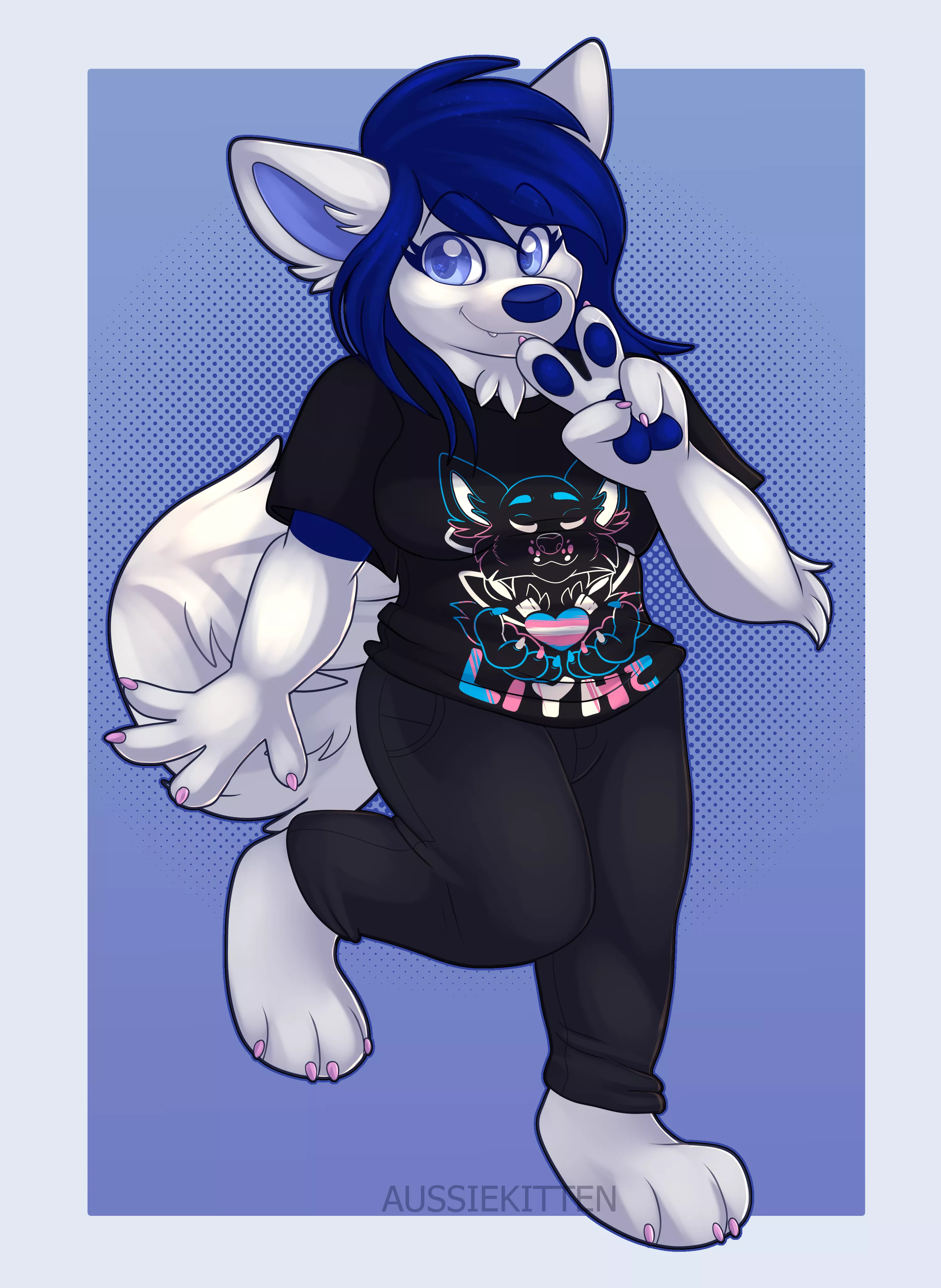 Here She is! [Art by me | commission for @/seattlehusky93 to @/Kyra_Folf ]