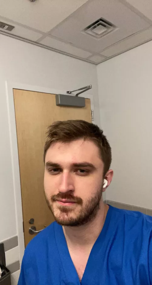 Hiding in the bathroom at work to take a selfie