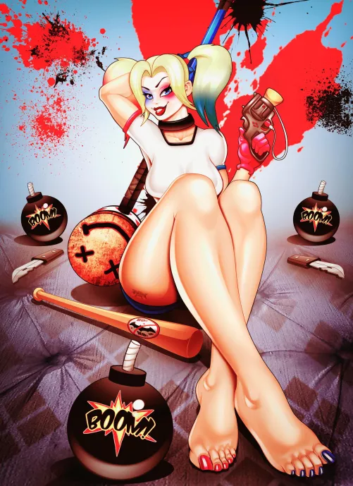I love toes👣(Antonio Bennett)(Harley Quinn)[DC comics]