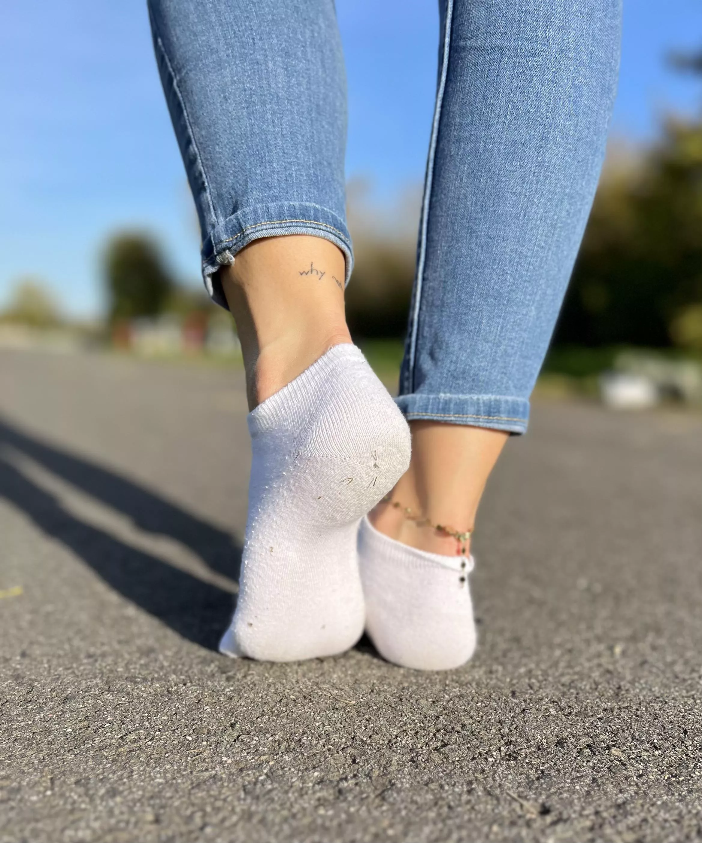 It was time to take my shoes off 🥵 would you love to smell them? 😈